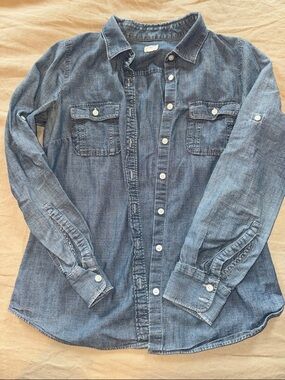 J. Crew Chambray Shirt in Light Blue